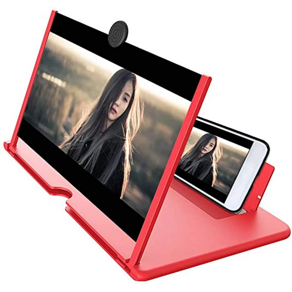 3D 8 Inch Protable Mobile Phone Screen Amplifier Pull-out Screen Magnifier HD Large Screen Mobile Phone Desktop Foldable Lazy Stand